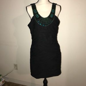 jeweled little black dress